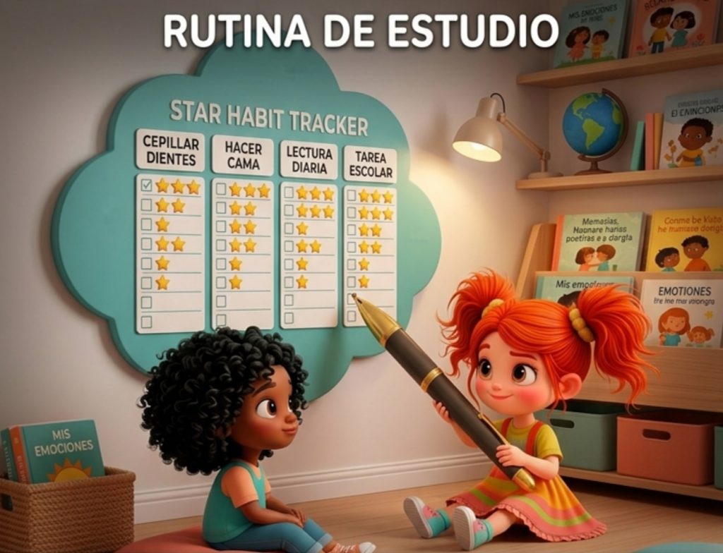 Rutina de estudio con Bimba y su amigo