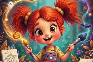 Bimba celebrando Halloween