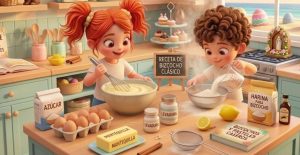 Bimba haciendo un bizcocho