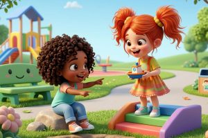 bimba jugando en el parque blog