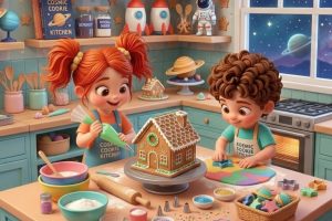 Bimba cocinando galletas blog