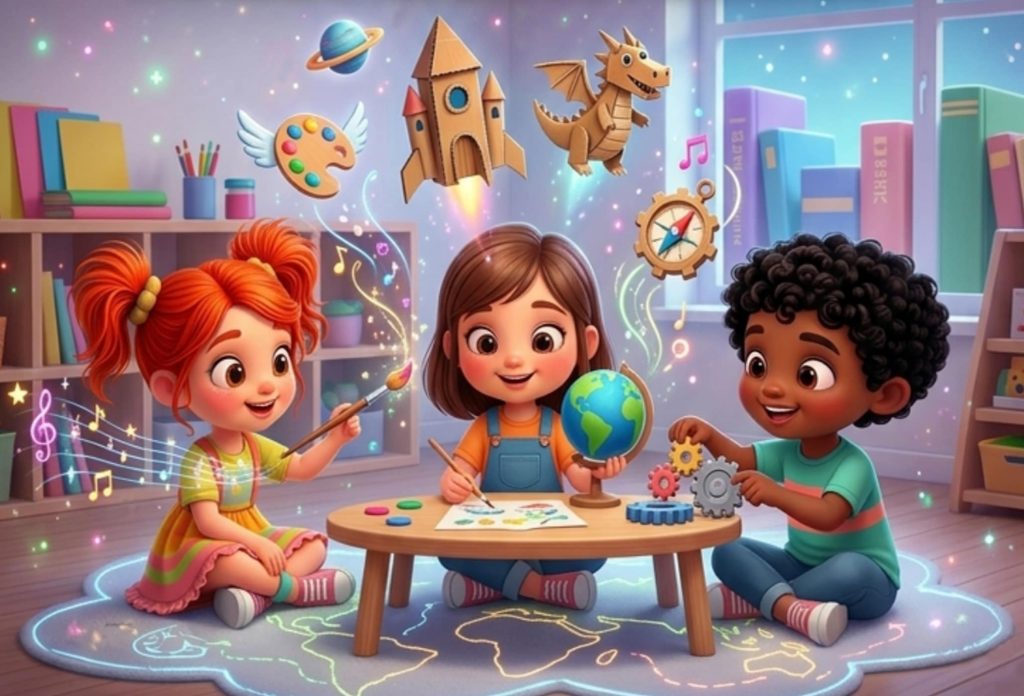 Bimba y sus amigos jugando