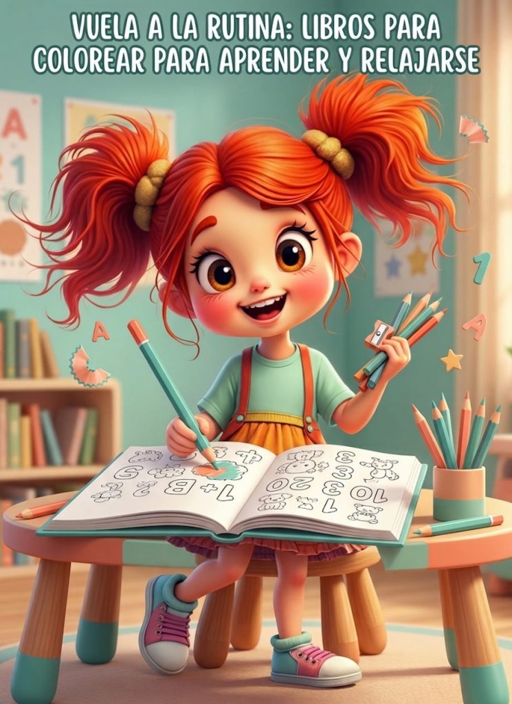 Bimba libros para colorear en la vuelta a la rutina